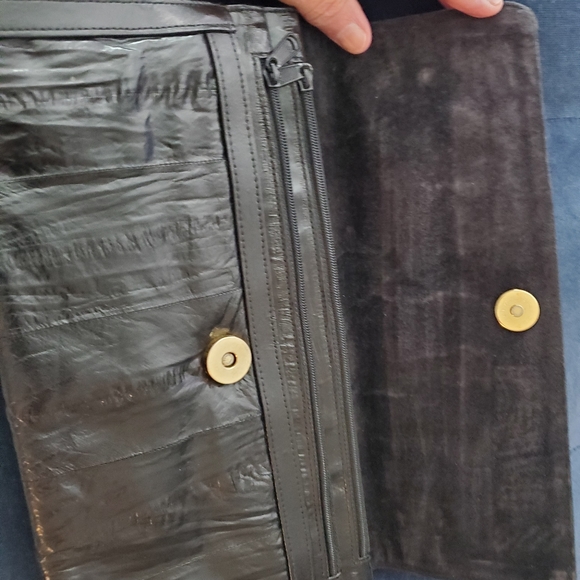 Vintage black Eelskin clutch/ purse - Picture 4 of 5